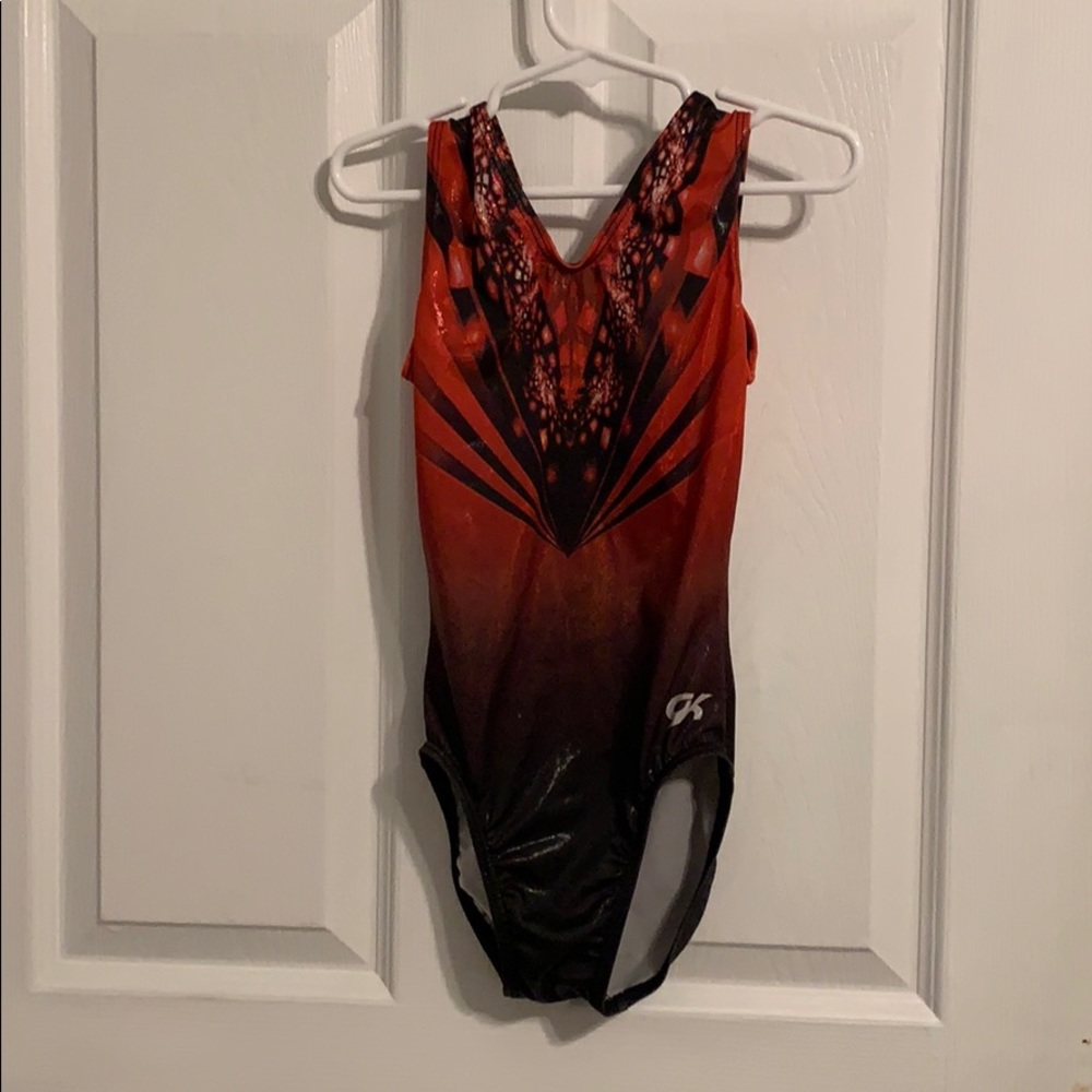 Gk leotard child large red and black